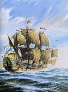 Poltava hattının Rus gemisi, 1712 by Unbekannt