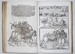 Rus savaşçılar. Siegmund von Herberstein Rusya üzerinden seyahat ediyor Kimden: Rerum Moscoviticarum commentarii.., 1571 by Unbekannt