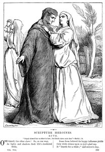 Ruth, kayınvalidesini kucaklarken, 1873 by Unbekannt