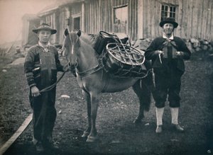 Pack-Horse ile Saetersdalen Highlanders, 1914. by Unbekannt