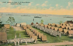 Kamptaki Denizciler, ABD Deniz Üssü, Guantanamo Körfezi, c1911 by Unbekannt