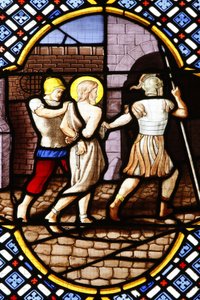 Saint-Corentin (Saint Corentin) Katedrali, Quimper Vitray: Vaftizci Yahya tutuklandı, Quimper, Fransa by Unbekannt