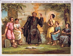 Saint Benoit çocuklara talimat veriyor, 19. yüzyıl by Unbekannt