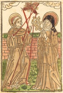 Aziz Francis ve Aziz Clara, c. 1480. by Unbekannt