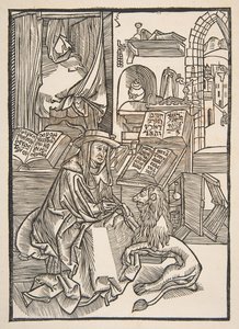 Aziz Jerome Aslan Ayağından Bir Diken Çıkarıyor, Lyons 1508 copy.n.d. by Unbekannt
