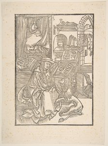 Aziz Jerome Aslan Ayağından Bir Diken Çıkarıyor, Lyons, 1508 copy.n.d. by Unbekannt
