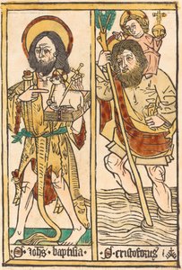 Vaftizci Yahya ve Aziz Christopher, 14701480. by Unbekannt