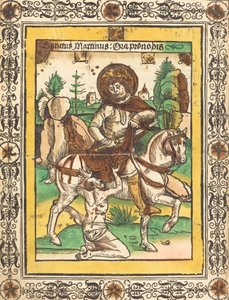 Aziz Martin ve Dilenci, c. 1490. by Unbekannt