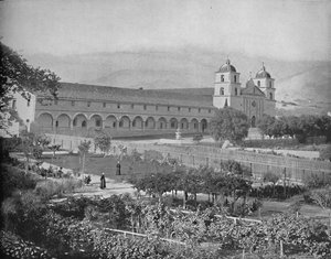 Santa Barbara Misyonu, Kaliforniya, c1897. by Unbekannt