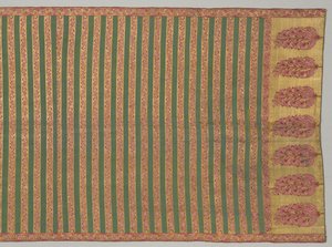 Floralı ve şeritli tarlalı kanat, 1700