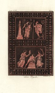 Antik bir vazoda Aeschylus