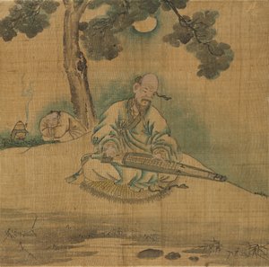Bir Qin Oynayan Bilgin, 1800