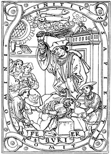 Kendisine huş ağacıyla dövülen bilgi sahibi okul çocuğu, 1526 by Unbekannt