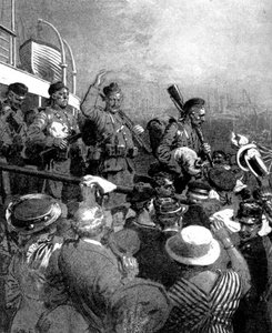 Boulogne, Fransa, Birinci Dünya Savaşı, 1914 İngiliz Seferi Kuvvetleri İskoç Highlanders by Unbekannt
