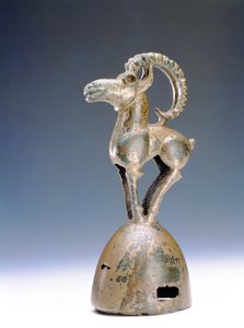 Dağ keçisi şeklindeki İskit terminali, Tagar dönemi, MÖ 7-6. yy (bronz) by Unbekannt