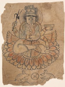 Oturan Dört Kollu Ganesha, yak. 1775. by Unbekannt