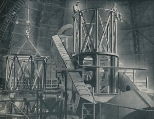 Bölüm Bölüm Hookers Silindirinin Büyük Çelik Çerçevesini Monte Ediyor, c1935 by Unbekannt