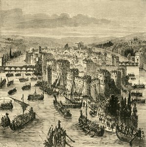 Norsemen tarafından Paris Kuşatması, 845, 1890. by Unbekannt