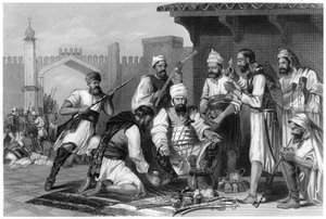 İsyancılardan alınan ganimeti bölen Sih birlikleri, 1857, c1860 by Unbekannt