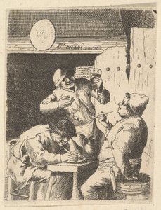 İki Sigara İçen Arasında Duran Şarkıcı, 1610-85. by Unbekannt