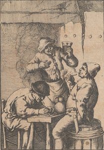 İki Sigara İçen Arasında Duran Şarkıcı, 1610-85. by Unbekannt