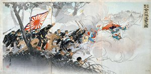 Çin-Japon savaşı, 19. Yüzyıl. Japon baskısı. Özel koleksiyon by Unbekannt