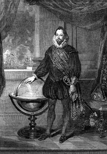 Sir Francis Drake, 16. yüzyıl denizcisi, denizci ve korsan, 1851 by Unbekannt