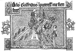 Sir Geoffrey Luttrell, karısı ve gelini, 1340, 1892 by Unbekannt