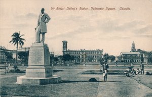 Sir Stuart Steuart Baileys Heykeli, Dalhousie Meydanı, Kalküta, c1910 by Unbekannt