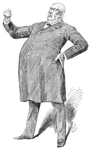 Sir William Harcourt parlayan bir anda, 1890