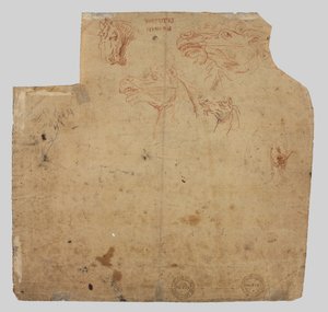At Eskizleri verso, 17. yüzyıl. by Unbekannt