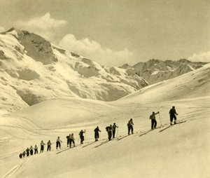 Kayak dersi, Arlberg, Avusturya, c1935. by Unbekannt