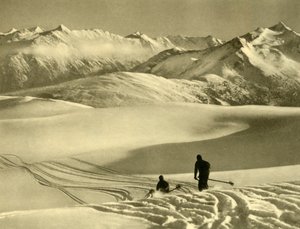Gerlos platosunda kayak yapmak, Avusturya, c1935. by Unbekannt
