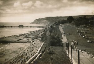 Küçük Hope Bay ve Shanklin İskelesi, I.W., Cliff Walk