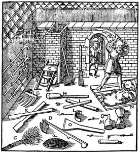 Altın, gümüş, bakır ve kurşun cevherlerinin eritilmesi, 1556 by Unbekannt