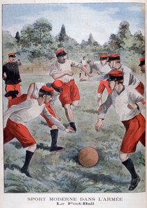 Fransız ordusunun askerleri futbol oynuyor, 1902 by Unbekannt
