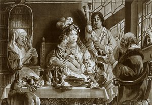 Soprano kaydediciler ve gaydalar, Jacobus Jordaens tarafından tasarlanan Brüksel goblen, 1948 by Unbekannt