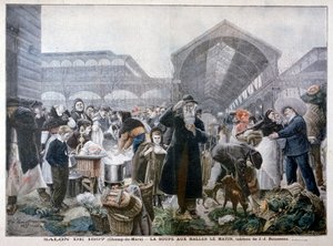 Sabahları Les Halles Pazarı'nda Çorba Tezgahı, 1897 by Unbekannt
