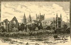 Southwell Minster ve Saray Harabeleri, 1898. by Unbekannt