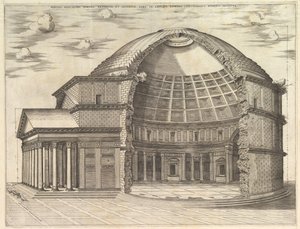 Speculum Romanae Magnificentiae: Pantheon, içini göstermek için kırıldı, 1553. by Unbekannt