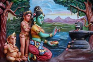 Sri Vadapathira Kaliamman Hindu tapınağı. Ganapati ve Vinayaka olarak da bilinen Ganesha, Hindu panteonunda en çok ibadet edilen tanrılardan biridir. Singapur by Unbekannt