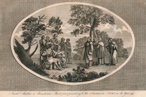 St Augustine, bir Benediktin keşişi, ilk olarak Kent