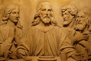 St Barth Kilisesi - Sunağın kuzeyindeki vaftiz odasındaki Son Akşam Yemeği - New York, Amerika Birleşik Devletleri by Unbekannt