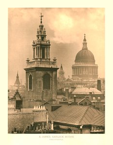 St James, Garlick Hithe, The Steeple, 19. yüzyılın ortaları. by Unbekannt