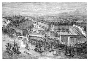 St Katherines Docks, Londra, 19. yüzyılın sonlarında by Unbekannt