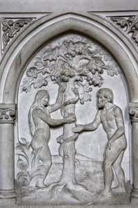 St Martin Katolik Kilisesi, Villers sur Mer, Fransa. Rahatlama. Adem ve Havva by Unbekannt