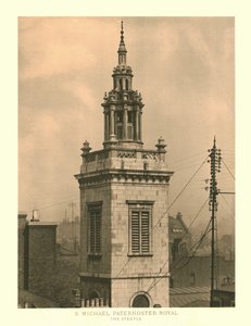 St Michael, Paternoster Royal, The Steeple, 19. yüzyılın ortaları. by Unbekannt