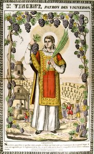 St Vincent, İspanyol Hristiyan şehit, 19. yüzyıl by Unbekannt