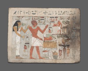 Amenemhat ve Hemet Stela, Mısır, Orta Krallık, erken Hanedan 12, MÖ 1956-1877. by Unbekannt