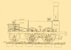 Stephensons 1833 Lokomotif, 1887. by Unbekannt